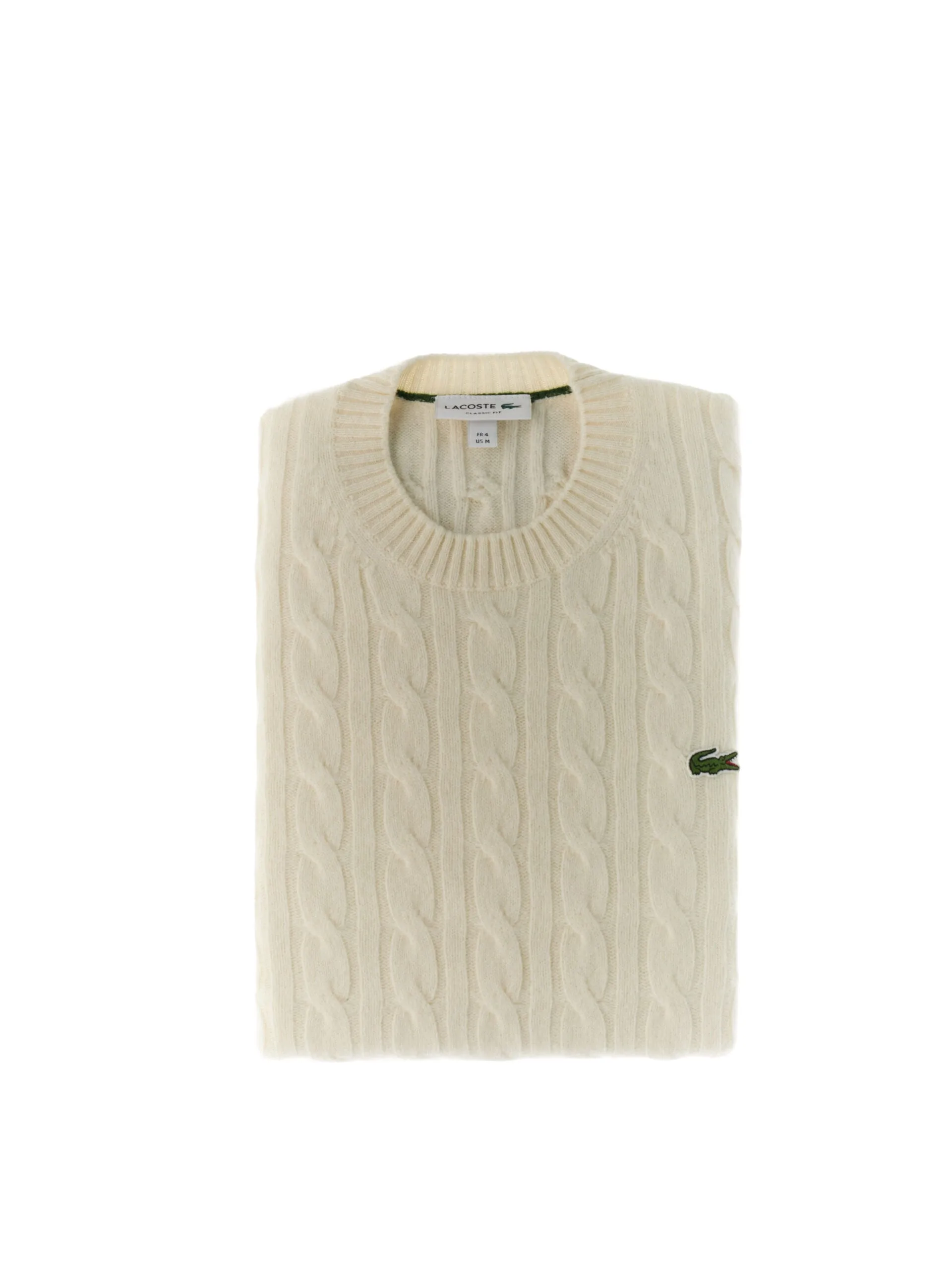 Lacoste Maglione a trecce AVORIO 5 - Lacoste - FashionsVida