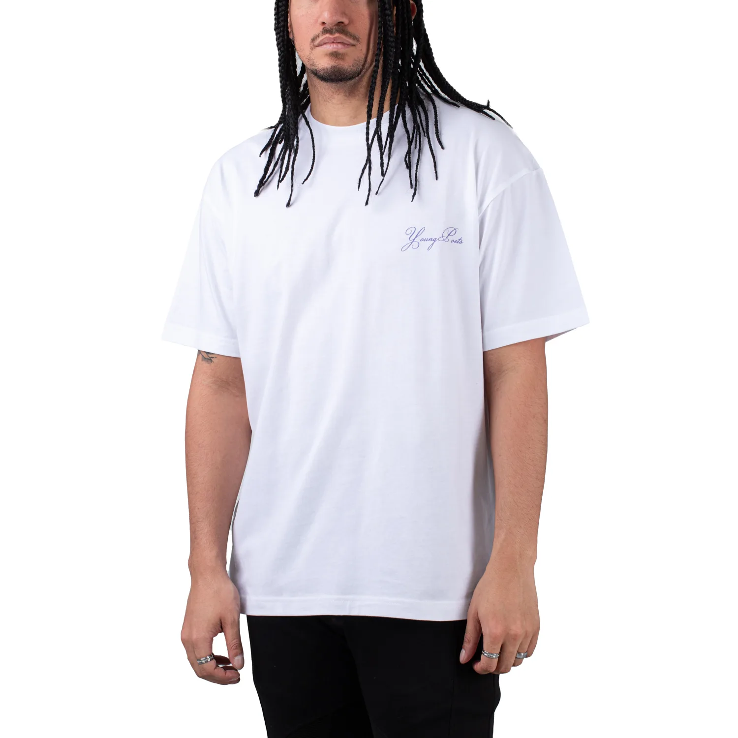 Nik Logo 232 Tee White S Herren - Young Poets - FashionsVida