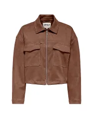 Veste aspect cuir ONLSTINA marron M