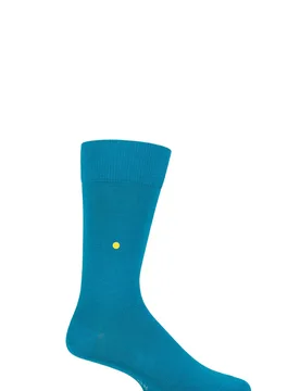 Mens 1 Pair Lord Plain Cotton Socks Teal 6.5-11 Mens - Blue - Size: 6.5-11 Mens - Burlington - FashionsVida