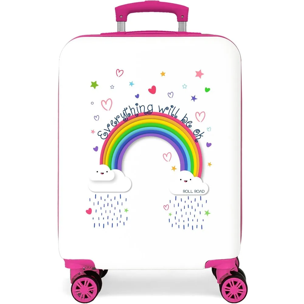 Maleta de cabina infantil Arcoiris Everything OK rígida con capacidad de 34L - Movom - FashionsVida