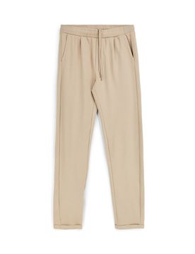 Pantaloni beige tessuto in morbida maglia piqué tasche laterali PT-M-T-9077 L