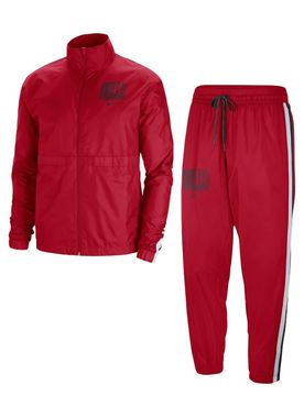 Completo Tuta Uomo Nba Courtside Tracksuit Chibul University Red/black/white