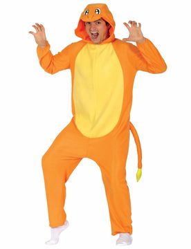 Lustiges Manga Monster Unisex-Kostüm Jumpsuit orange - unisex
