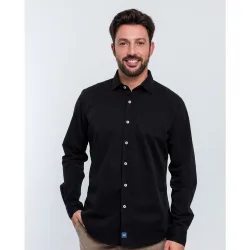 Camisa casual algodón de hombre soft slim liso en