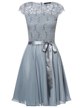 SWING Vestido de gala azul ahumado