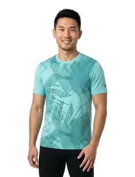 Game 4 Short Sleeve T-shirt Aqua Sky / Aventurine Green M - Dunlop - FashionsVida