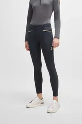 Equestrian Damen Reithose HEATHER VOLLBESATZ grey L