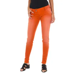 Womens Trousers X-K-Fit - Orange Cotton - Size 26 (Waist)