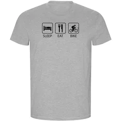 Maglietta A Maniche Corte Sleep Eat And Bike Eco Heather Grey