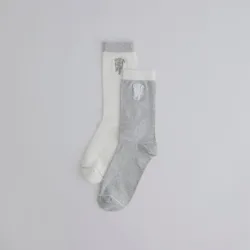 Manchester United Devil Logo Socks 2 Pack Multi 12-3