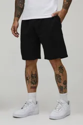 Herren Lockere Waffel-Shorts Black Größe Small