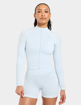 Womens Adapt Full Zip Top - Blu, blu blu Donna taglia L - AYBL - FashionsVida