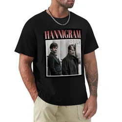 S Vintage Hannigram T-Shirt Vintage Print Crew Neck Tee