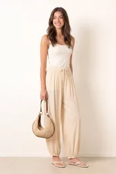 Women's Stone Balloon Trousers Size: Small - Stone - Size: S