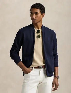 Cárdigan de hombre de algodón con cremallera - Polo Ralph Lauren - FashionsVida