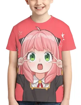 Anime Spy Family Anya T Shirt - Short Sleeve Crew Neck Soft Fitted Tee Shirts for Teen Girl & Boy - Aliexpress - FashionsVida