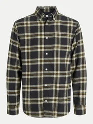 Flannelhemd JJEClassic Schwarz M