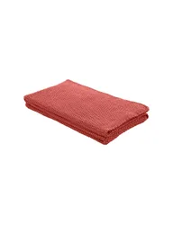 Pure Cotton Parker Knitted Throw Red