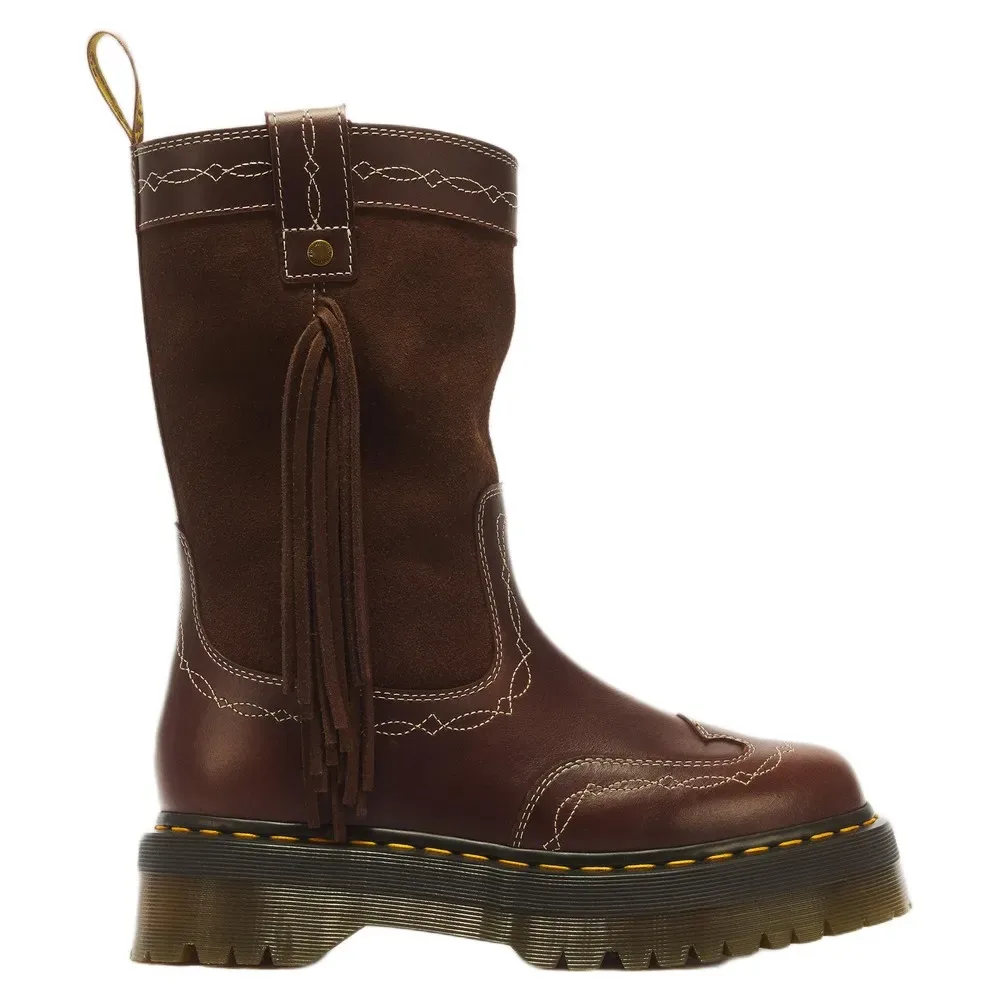 Dr Martens Stivali Quad Mid Dr Dark Brown EU 38 - Dr. martens - FashionsVida