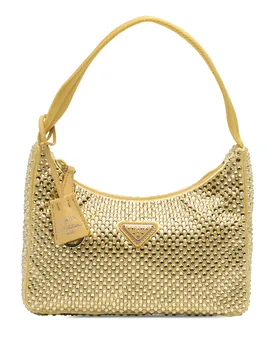 Mini Satin Crystal Re Edition 2000 Shoulder Bag - Prada - FashionsVida
