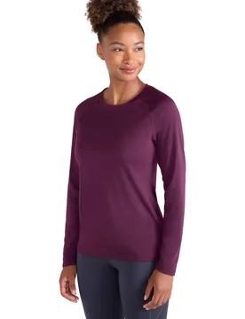Women's Dynamic Top Quick Drying High Wicking Gym T-Shirt in Dark Mauve Size: 10 - Dark Mauve - Size: 10 - Mountain Warehouse - FashionsVida