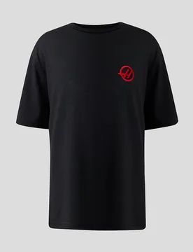 Official Haas Team Junior Monogram Linear Back Graphic T-shirt - Black JL Unisex - Castore - FashionsVida
