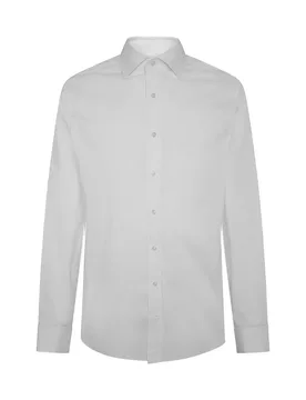 Camicia A Maniche Lunghe Stretch Pop Dc White M - Hackett - FashionsVida