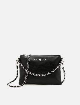 Nescofi small party shoulder bag with removable double chain and metallic details