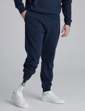 Manchester United Devil Essentials Joggers Navy M - Raw - FashionsVida