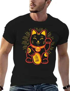 Money Cat Maneki-Neko Lucky Cat Golden Kitten Japanese Good Luck Charm Gift T-Shirt essential t shirt T-Shirt - Aliexpress - FashionsVida