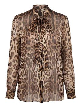 Camicia con stampa leopardata