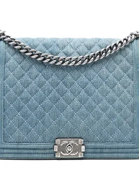 Large Quilted Denim Boy Flap - Chanel - FashionsVida