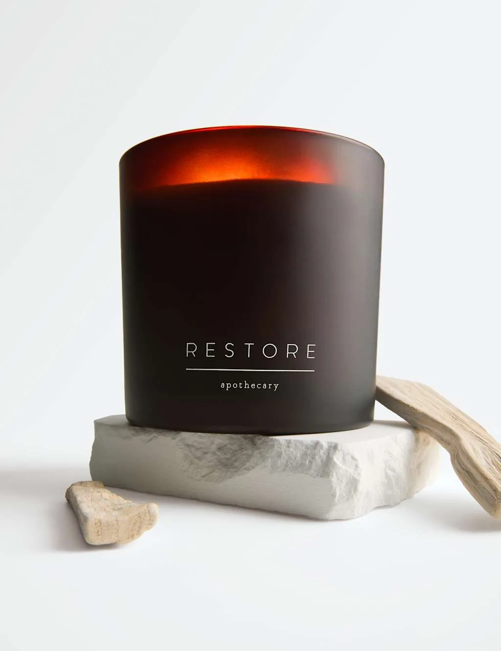 Restore 3 Wick Candle Amber - Apothecary - FashionsVida