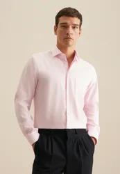 Regular Business Hemd Uni Rosa/Pink 45
