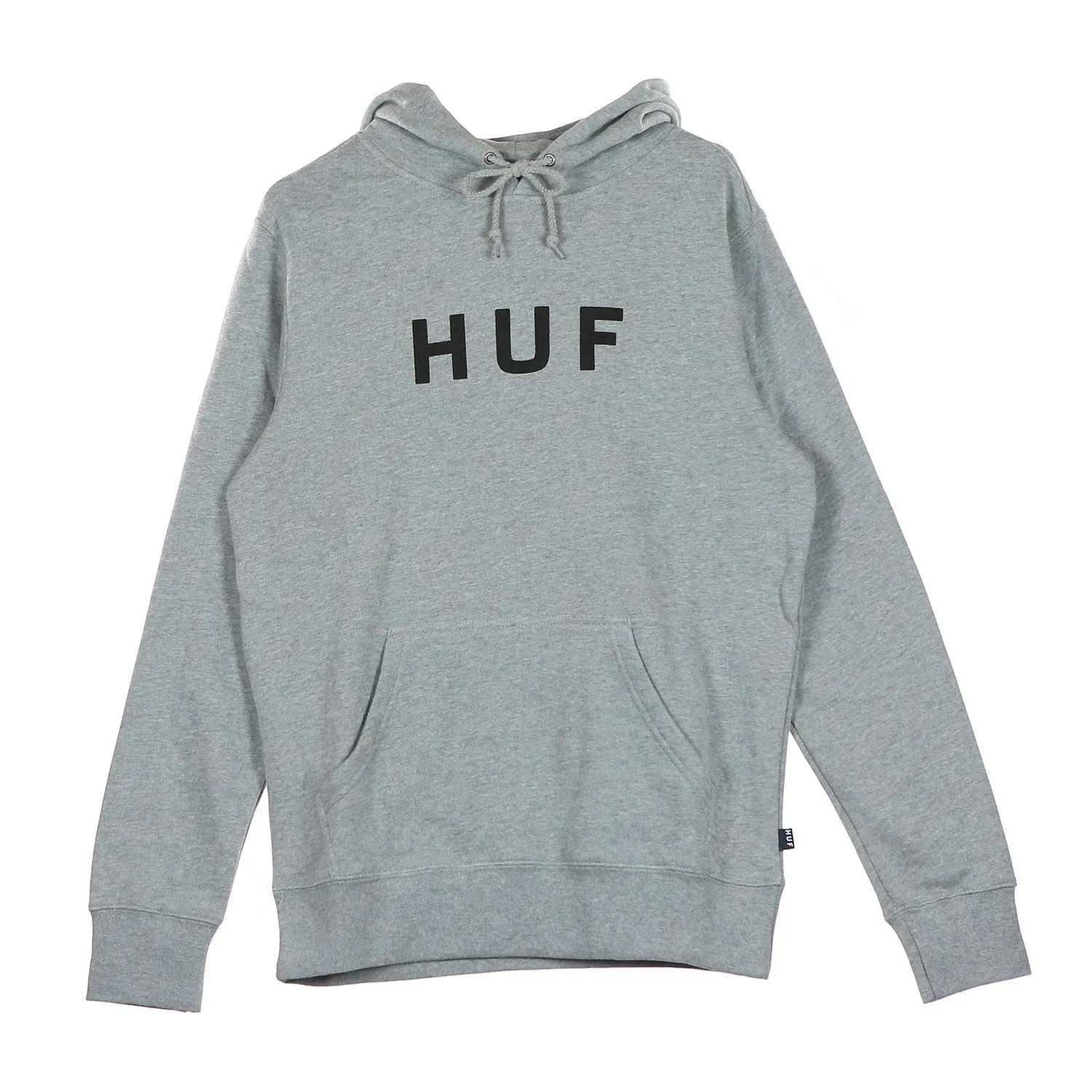 Felpa Cappuccio Uomo Essentials Og Logo Grey Heather - Huf - FashionsVida