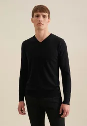 V-Neck Pullover , Uni Schwarz M