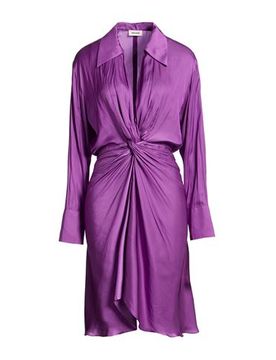 Midi-Kleid Damen Violett L,M,S,XS Damen