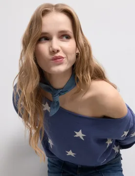 Jersey de manga larga y cuello redondo de mujer - Green Coast - FashionsVida