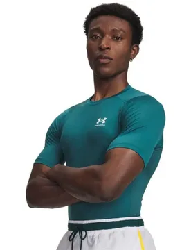 T-shirt à Manches Courtes Heatgear Armour Comp Green L - Under armour - FashionsVida