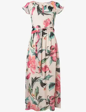 Printed Crinkle Chiffon Dress female
