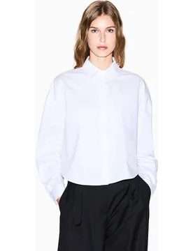 Camisa de mujer manga larga cropped Cápsula ICON - Armani Exchange - FashionsVida