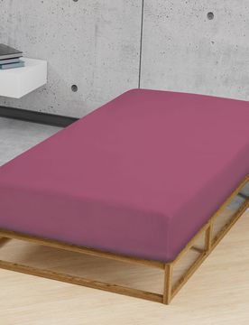Jersey-Elastic-Spannbetttuch brombeer, 1x 120x200 cm - 130x220 cm