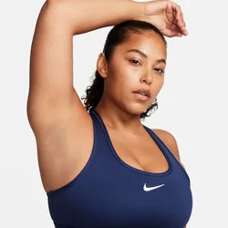 Swoosh Medium Support Padded Damen Bustier, blau US: XS