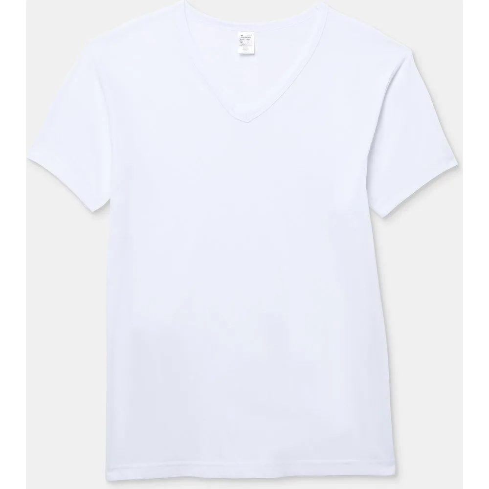 Camiseta interior de hombre de manga corta cuello v algodón 100% - Abanderado - FashionsVida
