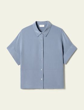 T-shirt Soie Élégant Manches Courtes Coupe Décontractée XL