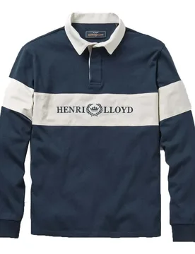 Voyager Rugby Long Sleeve Polo Navy Blue L Men - Henri Lloyd - FashionsVida
