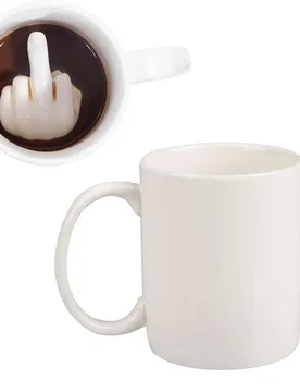 Tasse - 3d Tasse mit Mittelfinger - weiß - None - unisex - Have A Nice Day - FashionsVida
