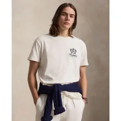Camiseta de hombre de algodón con escudo