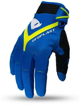 Guanti Moto Cross HAYES Blu Giallo taglia XL - UFO - FashionsVida